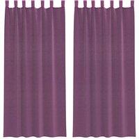 Berkfield Home Voile Curtains with Loops 2 pcs Purple 140x225 cm