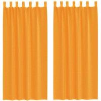 Berkfield Home Voile Curtains with Loops 2 pcs Orange 140x245 cm