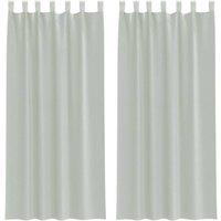Berkfield Home Voile Curtains with Loops 2 pcs Light Grey 140x225 cm