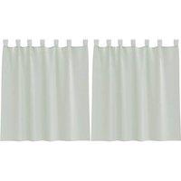 Berkfield Home Voile Curtains with Loops 2 pcs Light Grey 140x140 cm