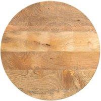 Berkfield Home Table Top 40x2.5 cm Round Solid Wood Mango in Brown