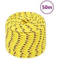 Berkfield Home Boat Rope Orange 2 mm 25 m Polypropylene in Yellow