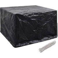 Berkfield Home Garden Furniture Cover 8 Eyelets 135 x 135 x 90 cm in Black