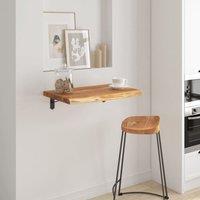 Berkfield Home Wall Shelf 40x40x2.5 cm Square Solid Wood Acacia Live Edge in Brown