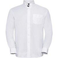 Russell Men's Collection Long Sleeve Easy Care Oxford Shirt in White | Size: 16.5 in