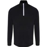 TriDri Men's Long Sleeve Performance Quarter Zip Top in Black | Size: 2XL