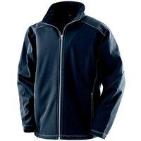 WORK-GUARD by Result Men's Treble Stitch Soft Shell Jacket in Navy | Size: 2XL