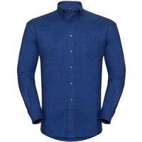 Russell Men's Collection Long Sleeve Easy Care Oxford Shirt in Royal | Size: 16.5 in