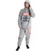 Marvel Men's Long Sleeve Long Leg Pyjama Set | Grey | Official Merch | Size: Large