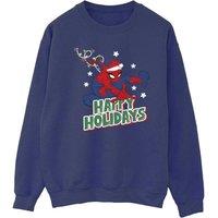 Spider-Man Men's Happy Holidays Sweatshirt in Navy | Size: XL