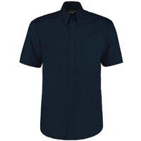 Kustom Kit Men's Poplin Short-Sleeved Shirt in Dark Navy | Size: 16.5 in