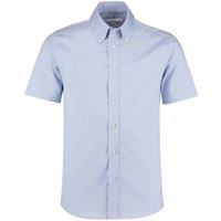 Kustom Kit Men's Premium Oxford Tailored Short-Sleeved Shirt in Light Blue | Size: 16.5 in