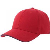 Atlantis Men's Liberty Sandwich 6 Panel Cap in Red