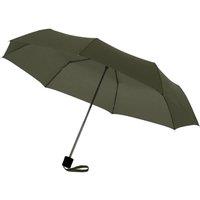 Bullet Men's 21.5in Ida 3-Section Umbrella One Size in Green