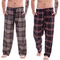 Keanu Men's Flannel Checked Lounge Pants Pack of 2 | Size: Medium