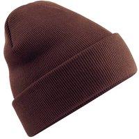 Beechfield Men's Soft Feel Knitted Winter Hat in Brown