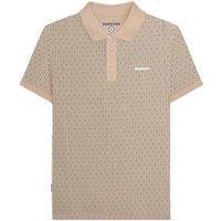 Lambretta Men's Geometric Circle Big & Tall Polo Shirt in Stone | Size: 4XL