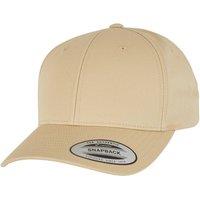 Yupoong Men's Flexfit Classic Curved Snapback Cap in Light Beige