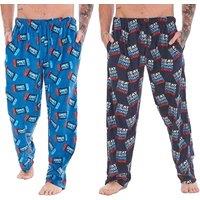 Keanu Men's Gamer Pyjama Bottoms Pack of 2 in Dark Blue | Size: Large