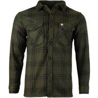 Jack Pyke Men's Checked Polar Fleece Shirt in Green | Size: 3XL