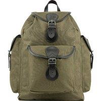 Jack Pyke Men's Canvas Leather Trim Backpack in Green