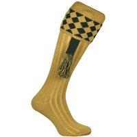 Jack Pyke Men's Harlequin Shooting Socks with Garters in Mustard | Size: 8-11