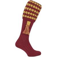 Jack Pyke Men's Pebble Shooting Socks with Garters in Burgundy | Size: 8-11