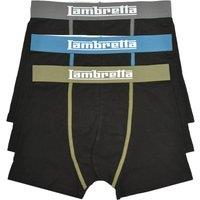 Lambretta Men's Classic Boxer Shorts (Pack of 3) in Black | Size: 2XL