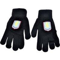 Aston Villa FC Men's Knitted Gloves in Black