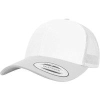 Flexfit Men's Retro Colour Block Trucker Cap in White