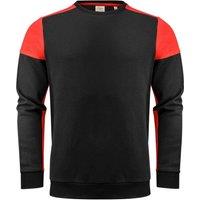 Printer PRIME Men's Contrast Crew Neck Sweatshirt in Black | Size: 5XL