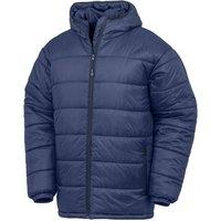 Result Recycled Men's Hooded Padded Jacket in Navy | Size: Large