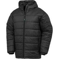 Result Recycled Men's Hooded Padded Jacket in Black | Size: 2XL