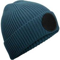 Beechfield Men's Fashion Circular Patch Beanie in Dark Blue