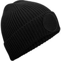 Beechfield Men's Fashion Circular Patch Beanie in Black