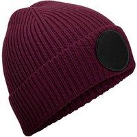 Beechfield Men's Fashion Circular Patch Beanie in Burgundy