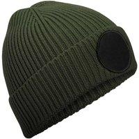 Beechfield Men's Fashion Circular Patch Beanie in Dark Olive