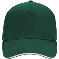 Beechfield Men's Ultimate 5 Panel Sandwich Peak Baseball Cap in Bottle Green