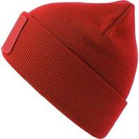Atlantis Men's Wind S Patch Double Skin Cuffed Beanie in Red