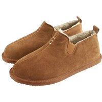 Eastern Counties Leather Men's David Suede Hard Sole Slipper Boots in Beige | Size: 12