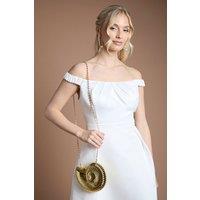 Coast Women's Shelby Shell Clutch Bag With Crossbody Strap in Gold