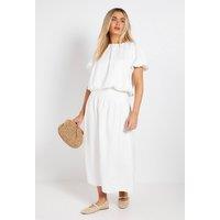 Dorothy Perkins Women's Dropped Shaped Waist Skirt in White | Size: 12