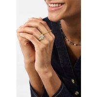 Accessorize Women's 2-Pack Celestial Gem Rings in Gold | Size: Small
