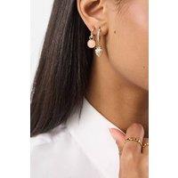 Accessorize Women's 3-Pack Cherry Pearl Hoop Earrings in Pink