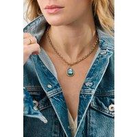 Accessorize Women's Jewel Teardrop Pendant Necklace in Blue