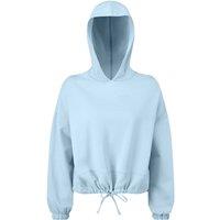 TriDri Women's Cropped Oversize Hoodie in Blue | Size: XS