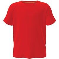 Stedman Active Women's Stedman Raglan Mesh T-Shirt XS in Red | Size: Small