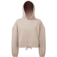TriDri Women's Cropped Oversize Hoodie in Stone | Size: Large/XL