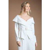 Coast Women's Off The Shoulder Belted Top in Ivory | Size: 12