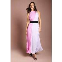 Coast Women's Colour Block Pleated Contrast Belt Maxi Dress | Size: 10